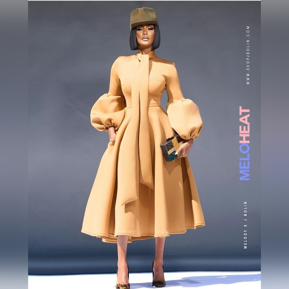 Bow Tie Neck Dress - Picture 5 of 5